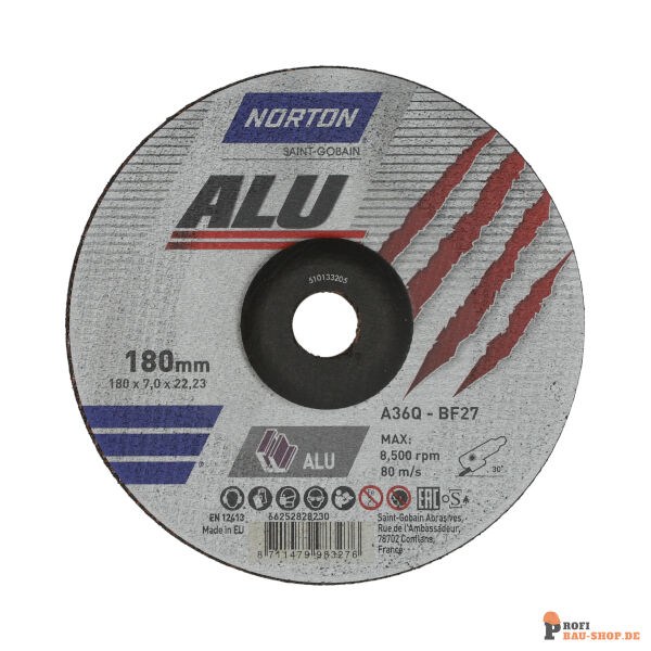 nortonschleifmittel/NORTON_schleifmittel_66252828230 Grinding wheel Angle Grinder Norton ALU-ALU-180x7x22.23_139831